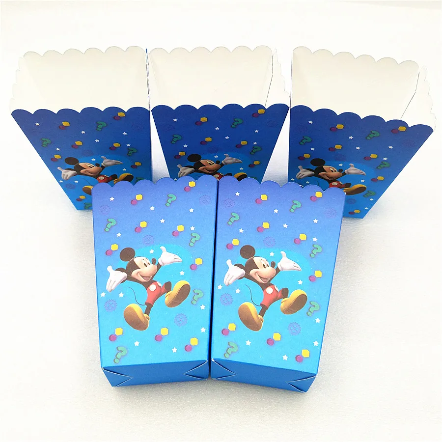 6 шт./лот вечерние принадлежности для Микки Мауса коробка попкорна Подарочная