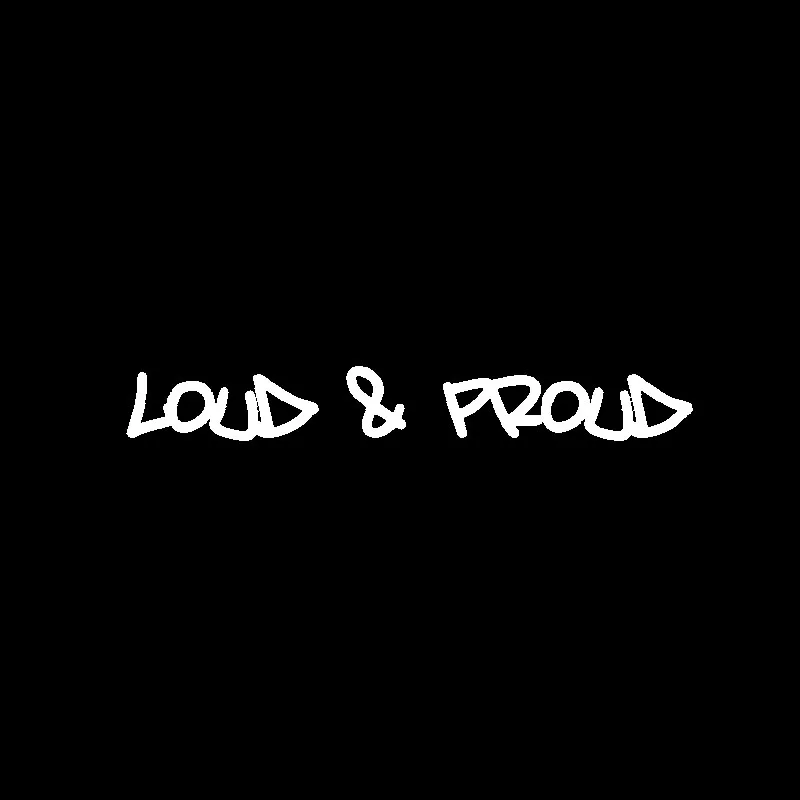 QYPF 17 5 см * 2 3 автомобильный Стайлинг Loud &amp Proud развлекательная наклейка черная