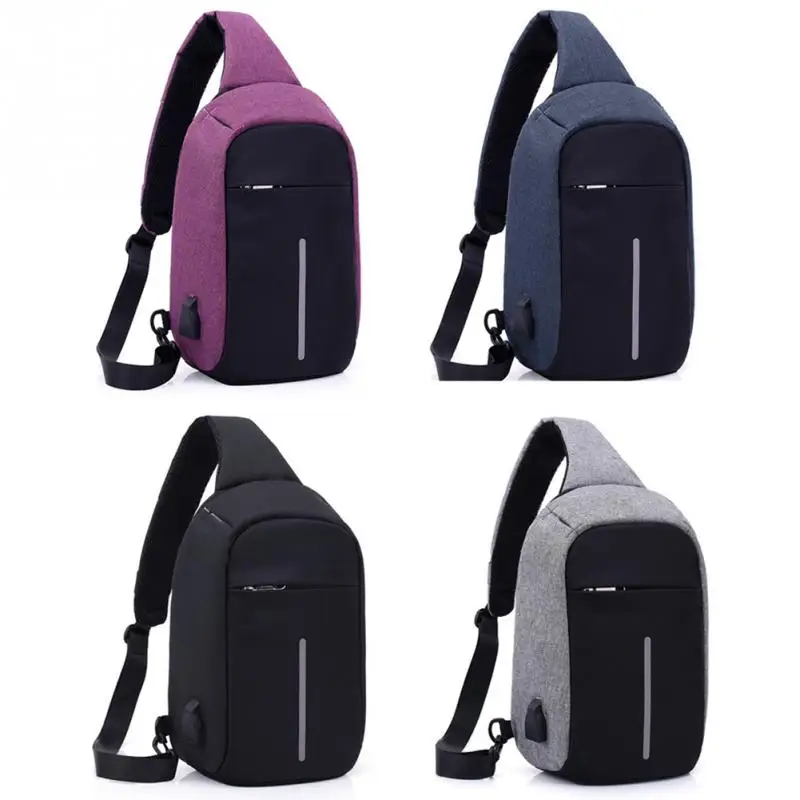 The New Waterproof Anti-Theft Chest Bag Hide Zipper Briefcase Charging Messenger Bag