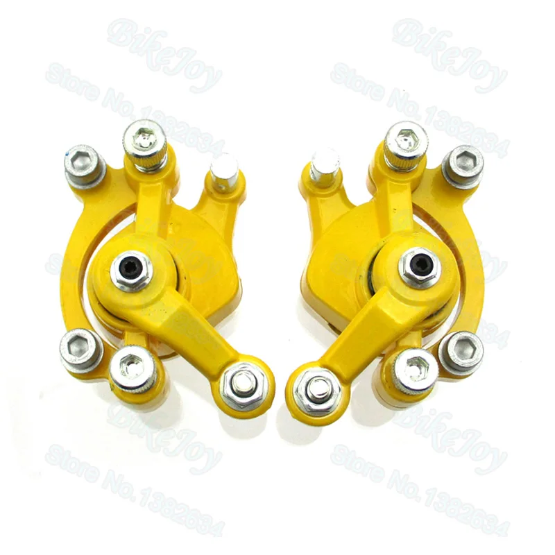 Мотоциклетный тормоз карта желтый левый и правый дисковый суппорты для