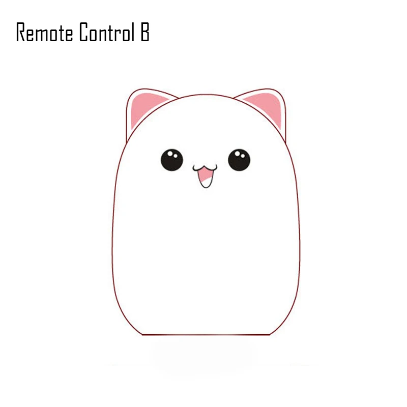 Remote Control B Креативный красочный силиконовый светодиодный светильник для сна с эффектом обесцвечивания, милый мультяшный медведь, мягкие игрушки, зарядка через usb, романтическое украшение комнаты - Цвет: Remote Control B