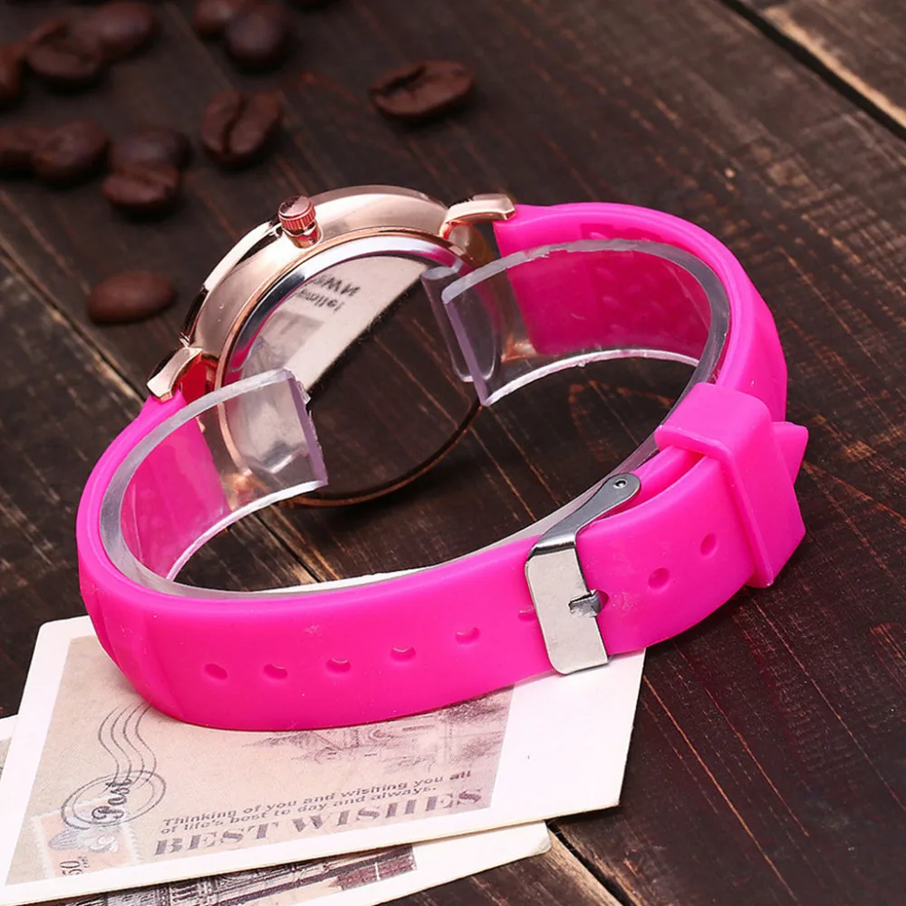 Женские силиконовые часы повседневные аналоговые кварцевые Звездные наручные