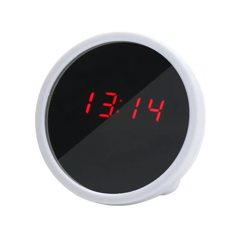 Зеркальный будильник функция повтора Led время мини часы прикроватный календарь