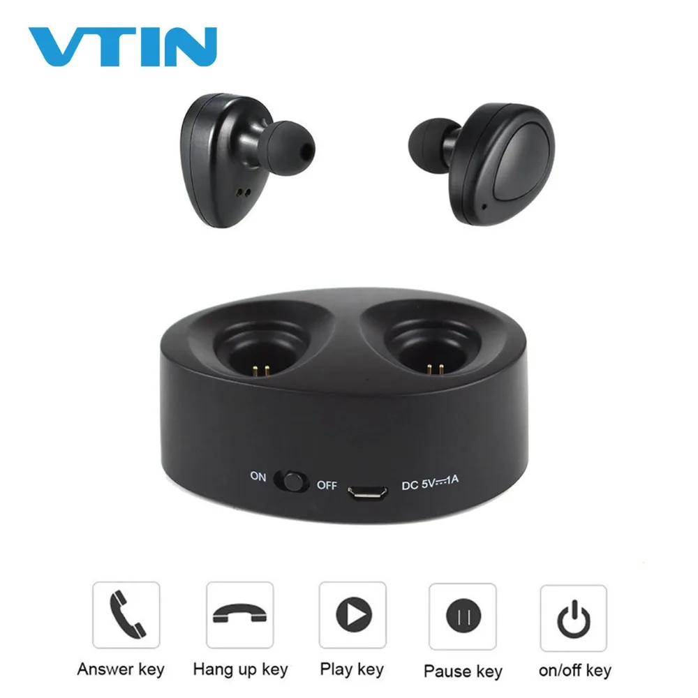 VTIN беспроводные наушники TWS стерео Bluetooth 4 1 с шумоподавлением кристально чистым