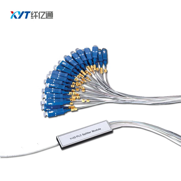 SC LC FC соединитель стальная трубка для FTTH 1x64 Мини PLC сплиттер волоконно оптический