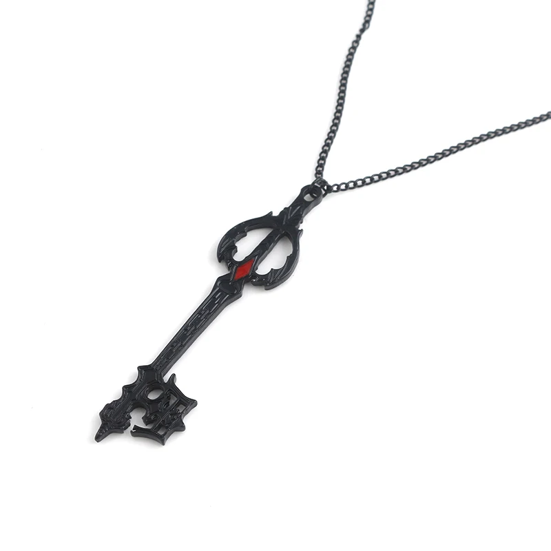 Игра Kingdom Hearts Sora Key Oblivion Keyblade ожерелье подвески Высокое качество Черный Металлический Ключ оружие ожерелье для женщин ювелирные изделия