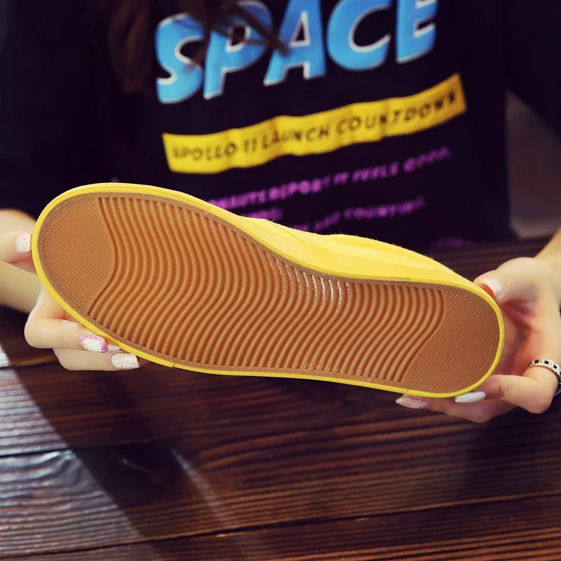 Туфли женские парусиновые без шнуровки повседневные туфли с круглым носком