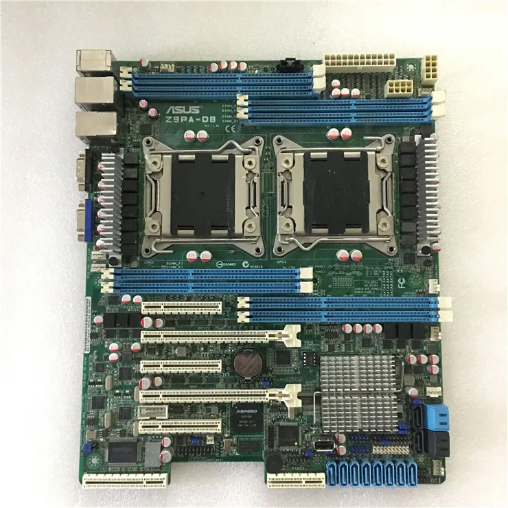 Оригинальная материнская плата для ASUS Z9PA D8 DDR3 LGA 2011 USB2.0 USB3.0 64 Гб C602 Чип 8 слотов