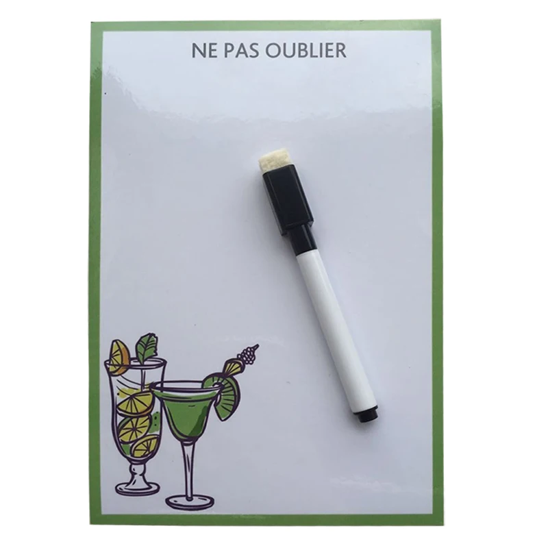 Печать чашки компактная сухая стираемая Гибкая магнитная доска на холодильник