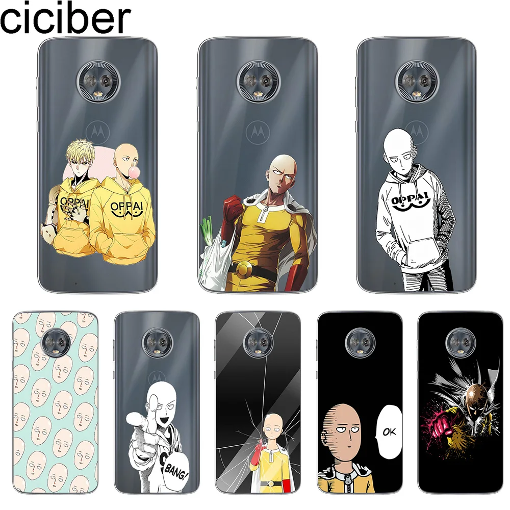 Ciciber One-Punch Man для Motorola Moto один C Z2 Z3 G5 G4 G5S G6 P30 E3 E4 E5 плюс механизм X4 мягкий чехол