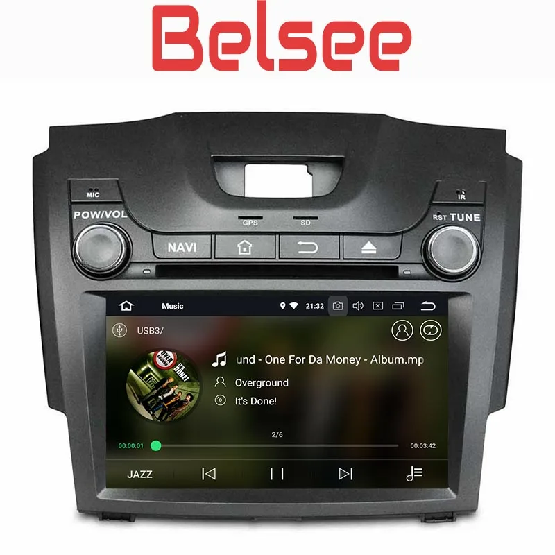 Автомагнитола Belsee для Chevrolet S10 D MAX 2013 2017 8 ядер Android 9 0 GPS Bluetooth Wi Fi DVD