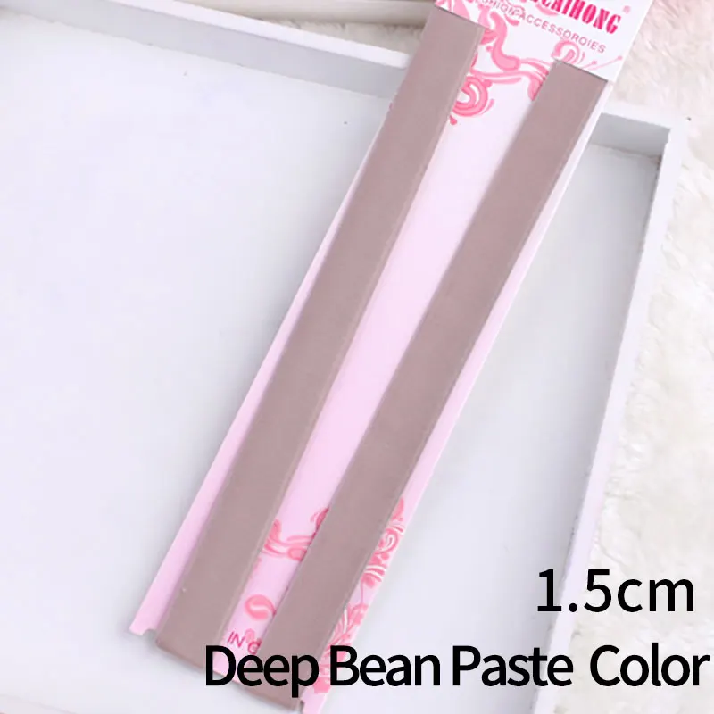 1.5cm Deep Bean Past 1,2 см Разноцветные сексуальные ремни для бюстгальтера, сексуальные крючки, нижнее белье, аксессуары, эластичные скользящие плечевые ремни, регулируемые женские 1,5 см - Цвет: 1.5cm Deep Bean Past