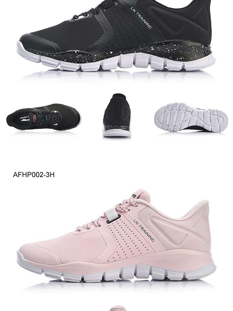 Li-Ning Для женщин 24 часа в сутки Гибкие тренировочные обувь Разделение верхняя дышащая подкладка светильник Спортивная обувь Кроссовки AFHP002 YXX051