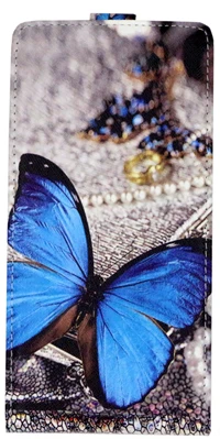 blue butterfly Модный кожаный чехол-книжка с мультяшным рисунком для lenovo A2010 A 2010 тисненый Чехол-книжка для задней панели телефона - Цвет: blue butterfly
