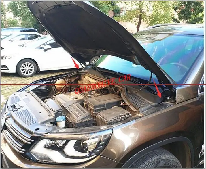 QDAEROHIVE опорная штанга с пневматической пружиной для автомобиля Volkswagen Tiguan MK1 2010 2018|Крепежные бруски| |
