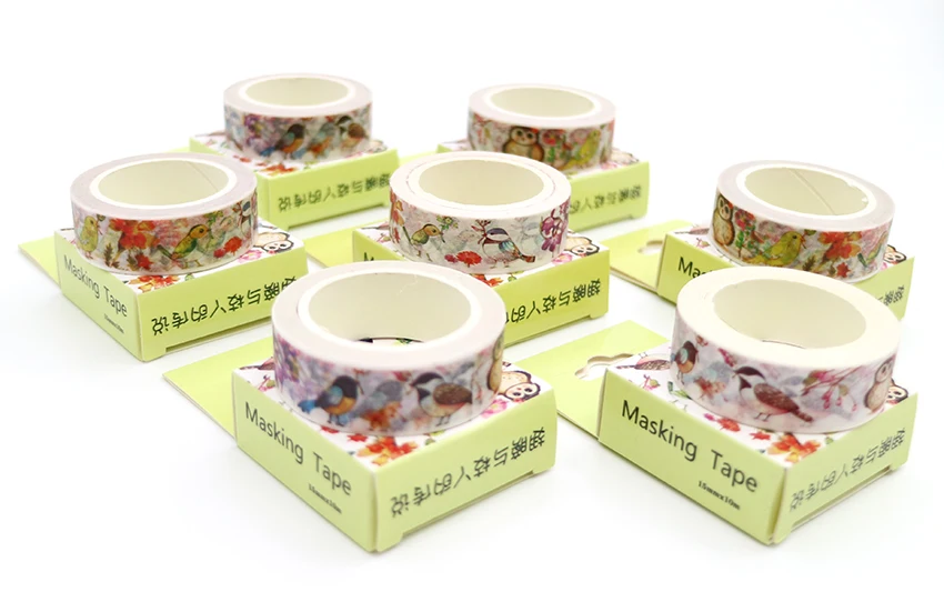 Коробка посылка крылья и ветви лента Washi стикеры на клейкой основе с цветочным