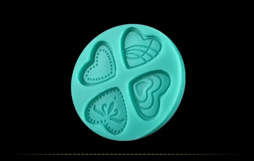 4 стиля 3D силиконовая форма для выпечки в форме сердца помадка инструмент торта