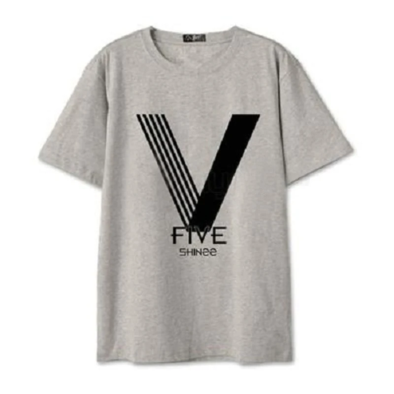 Футболка Mainlead Kpop Shinee Five хлопковая футболка унисекс с короткими