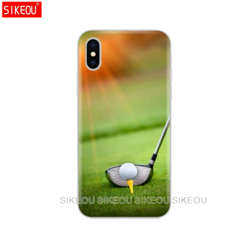 Силиконовый чехол для Iphone 6X8 7 6s 5 5S SE Plus 10 XR XS Max игры в гольф|Бамперы| |