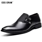 COSIDRAM Новинка 2018 искусственная кожа классическая обувь для мужчин официальная Обувь Весенняя с острым носком Свадебная деловая обувь мужская мода