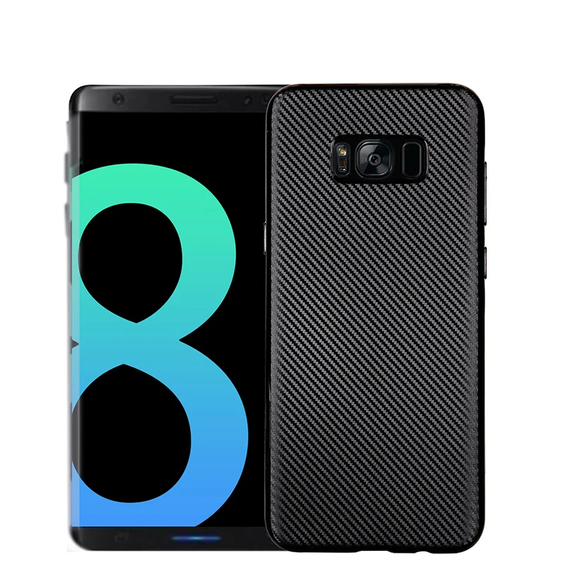 Carbon fiber silicone case for samsung galaxy s8 s8+ plus funda coque hoesje soft tpu cover kryt tok etui carcasa kilifi |