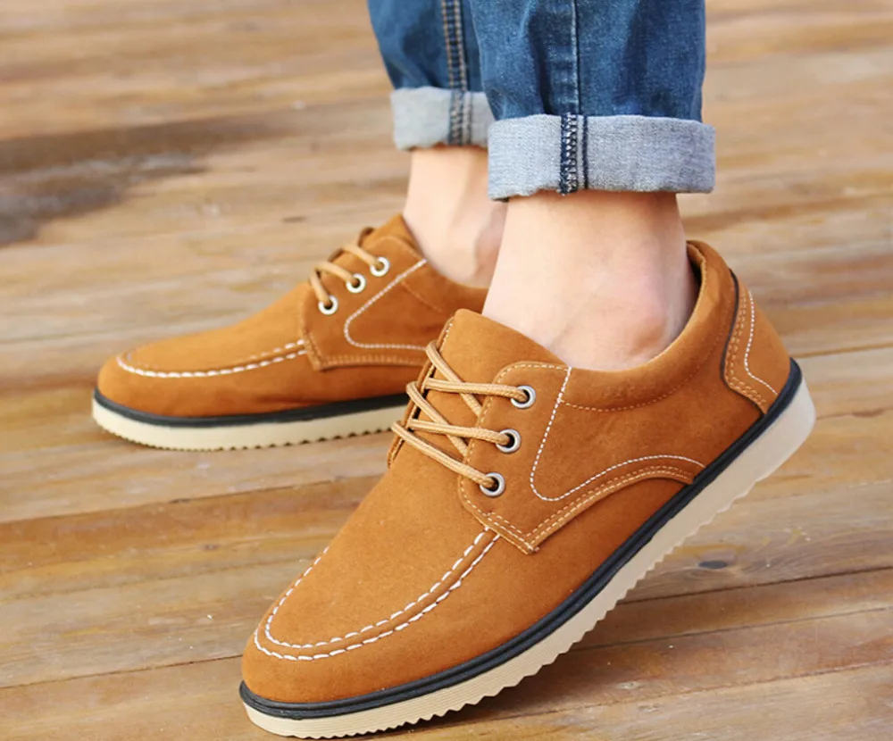 2015 новые люди свободного покроя скраб кожи дышащая мужская обувь | Обувь