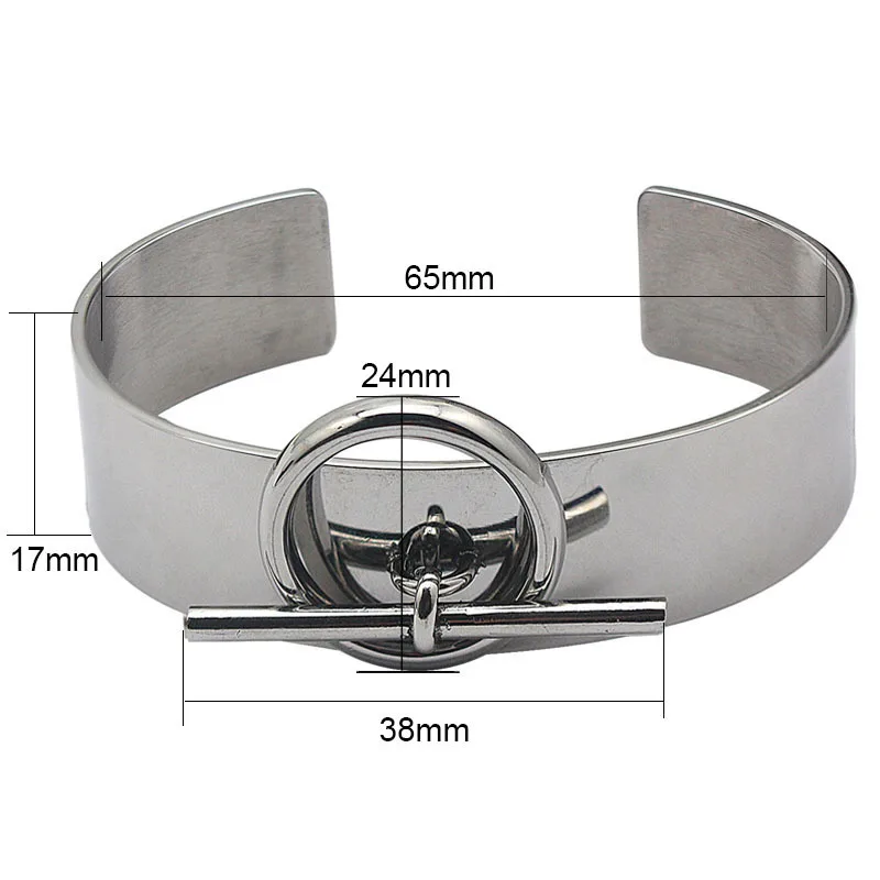 TBF Для мужчин и женщин Нержавеющая сталь Круглый Круг манжеты Браслеты любовник