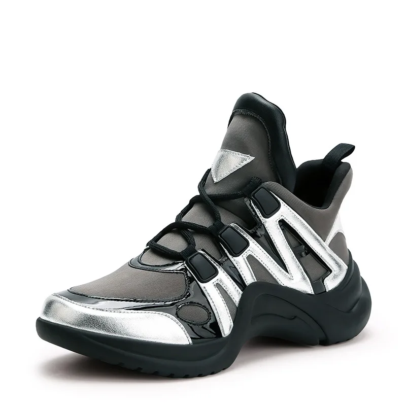 Jookrrix zapatos de mujer; белые туфли; женские модные брендовые кроссовки; Цвет Черный; chaussure; сезон осень; женская обувь с перекрестной шнуровкой; Цвет Серебристый - Цвет: Серебристый