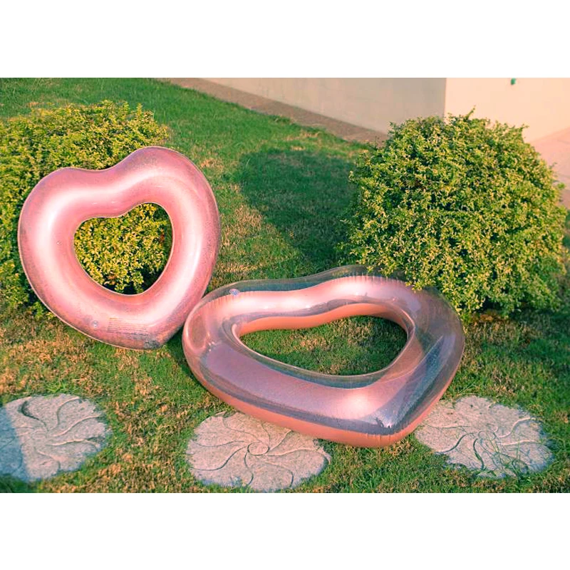 Надувное плавательное кольцо в форме сердца из ПВХ толстое Кольцо love плавающее