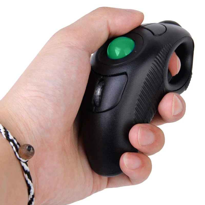 

USB 2.4GHZ Wireless Finger HandHeld Trackball Mouse Mice for PC Laptop QJY99
