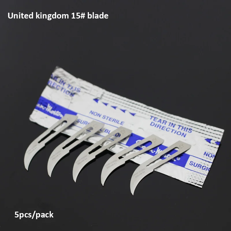 No.12 blade 5pcs Jyrkior UK Swann morton карбоновый стальной скальпель хирургическое лезвие для мобильного телефона защитная пленка отпечатков пальцев кабель Ремонт режущий инструмент - Цвет: No.12 blade 5pcs