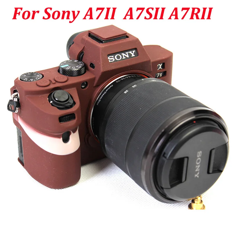 Мягкий чехол из силикона и резины Камера защитный чехол сумка для sony A7 Mark II III A7III A7M3 A7R3 A7II A7M2 A7R2 A7S2 A7RII A7SII A9 - Цвет: a7m2 a7r2 a7s2Coffee
