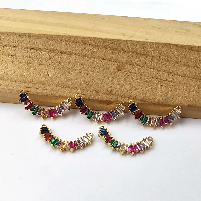 1 шт. модные ювелирные изделия золотого цвета микро паве CZ Кристалл Подвеска