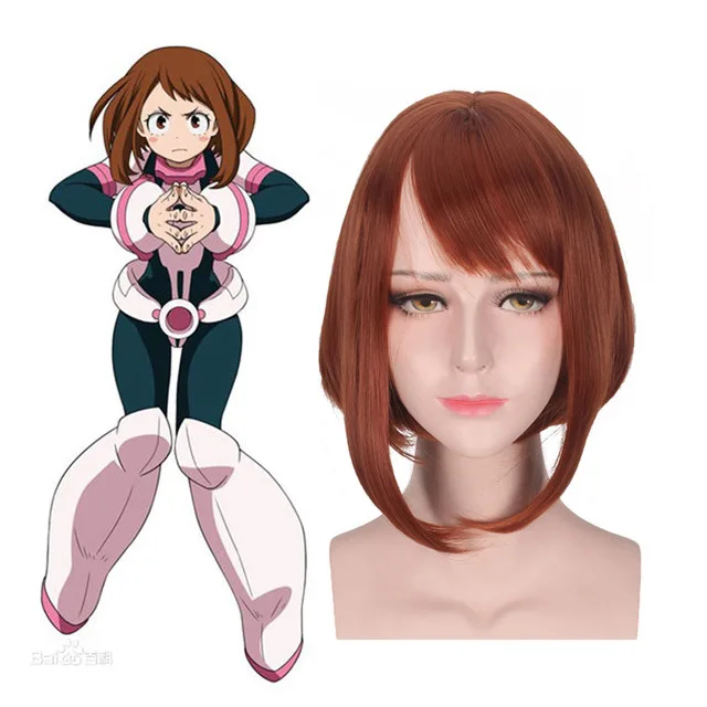 Anime Boku no Hero Academia AsuiTsuyu Yaoyorozu school uniform cosplay costume wig | Тематическая одежда и униформа