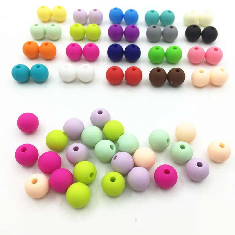 1000 шт Силиконовые beads10 мм Круглый кремнезем бисер смешанный цвет BPA бесплатно