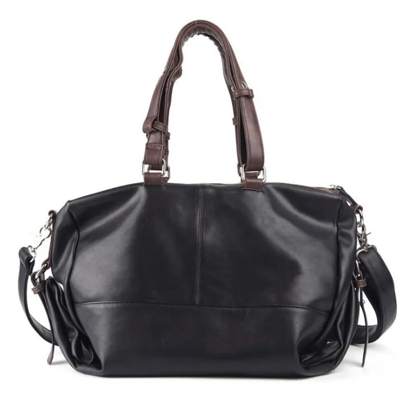 Кожаная мужская дорожная сумка вместительная водонепроницаемая винтажная P466|bag