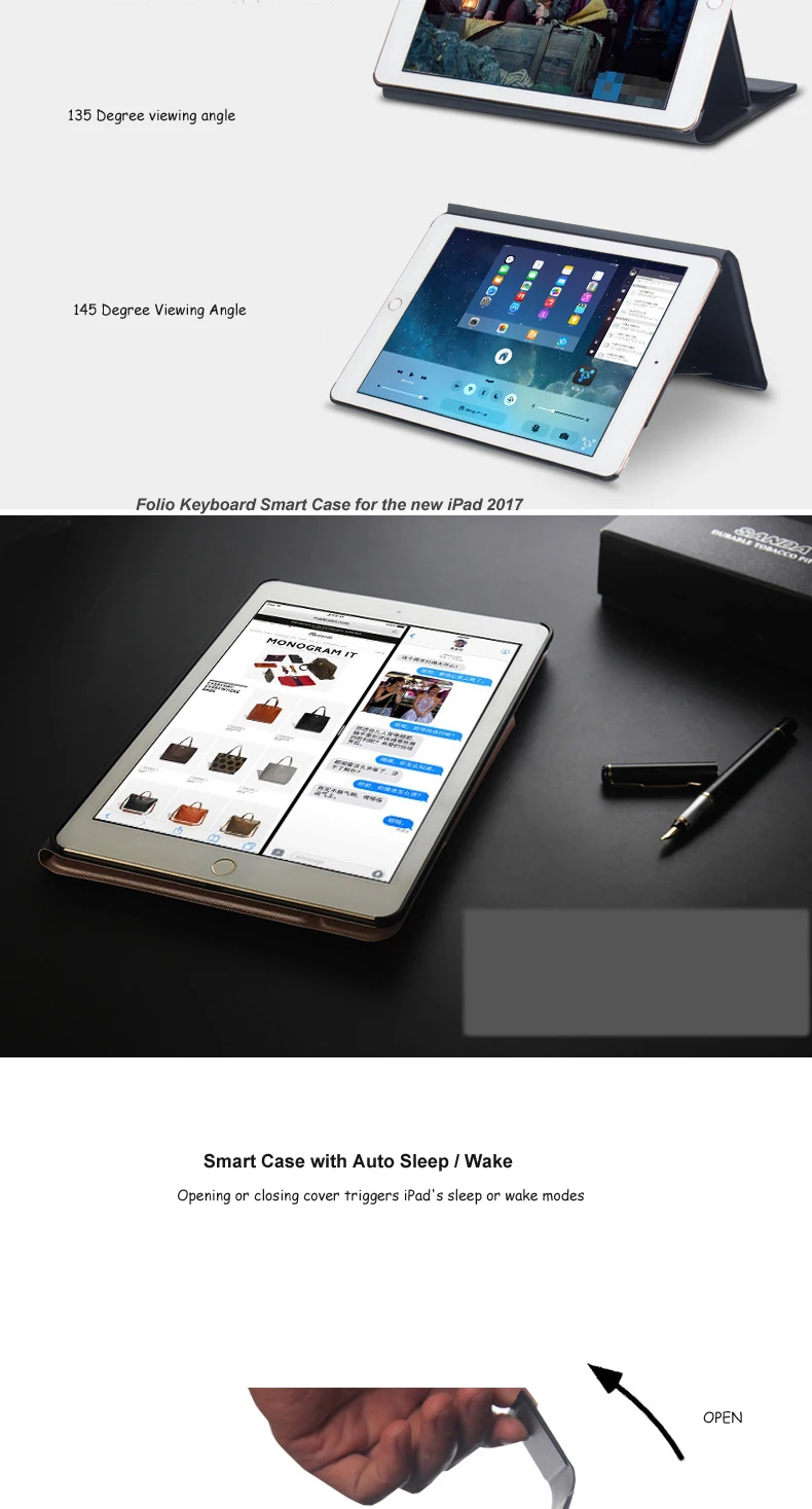 Sinpan беспроводной Keybaord Чехол для iPad Pro 10,5 дюймов, ультра-тонкий и светильник-весит Премиум кожаный чехол с магнитом USB зарядка