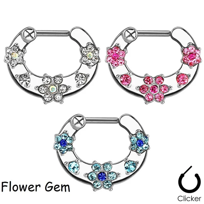 316 L хирургический стальной нос пирсинг Высококачественная циркониевая