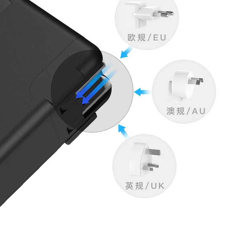 Беспроводное зарядное устройство qi внешний аккумулятор на 10000 мАч сетевое usb Type C