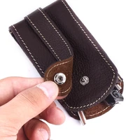 soft genuine leather keychain housekeeper case wallet edc women hasp car key holder organizer bag men pull style keys pouch