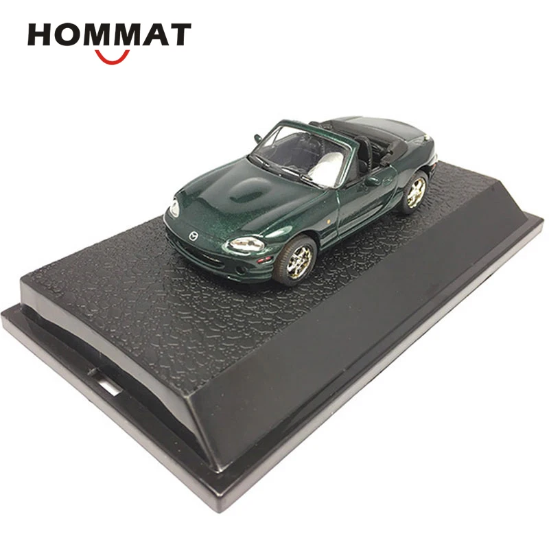 Green HOMMAT 1:43 Mazda MX-5, конвертируемая спортивная модель автомобиля, литая модель игрушечного автомобиля, Коллекционная модель автомобиля, Подарочные игрушки для мальчика - Цвет: Green