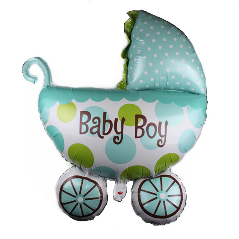 Blue carriage Забавный ангел, Детские шары для девочек, детская душевая коляска, воздушные шары из фольги, детские игрушки для украшения, вечерние надувные воздушные шары - Цвет: Blue carriage