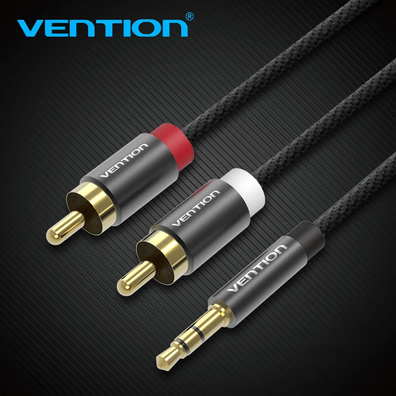 RCA кабель Vention с 2 rca на 3 5 мм аудиокабель разъемом Папа папа aux для усилителя