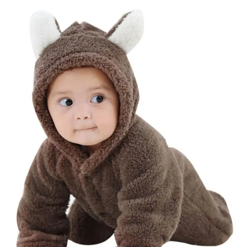 Winter Baby Rompers Boy Girls Clothes Cotton Newborn Toddler Infant Jumpsuits Warm Clothing | Мать и ребенок