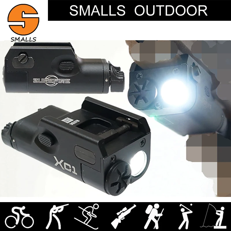 hot sale New tactical flashlight SF XC1 LED Ultra Compact Handgun Light fits 20mm picatinny rail for hunting shooting | Спорт и