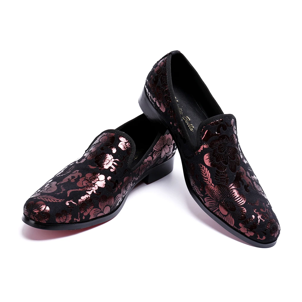Christia Bella/Новинка в винтажном стиле С цветочным принтом Мужские модельные туфли