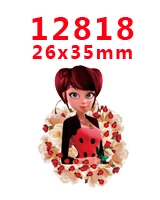PR-12818 Принадлежности для рукоделия с изображением героев мультфильмов плоские с обратной стороны плоские смолы 30 штук. PR-12799-12833 - Цвет: PR-12818