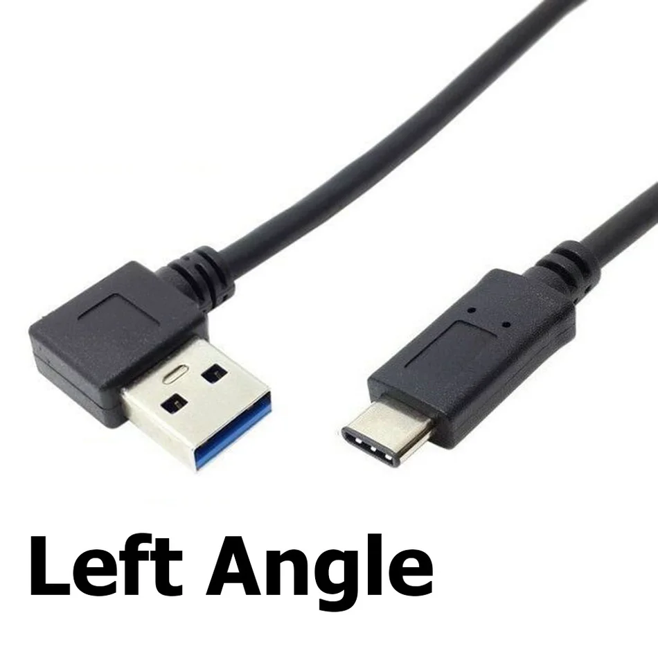 1 метр USB 3.0 Type C к 3 адаптер кабель левый правый прямой USB3.0 угловой разъем питания
