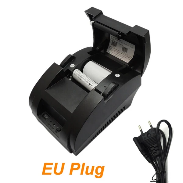 Black and EU Plug IssyzonePOS термопринтер Мини 58 мм USB POS недорогой чековый принтер для супермаркета ресторана I58TP04 принтер логотипа ESC/POS - Цвет: Black and EU Plug