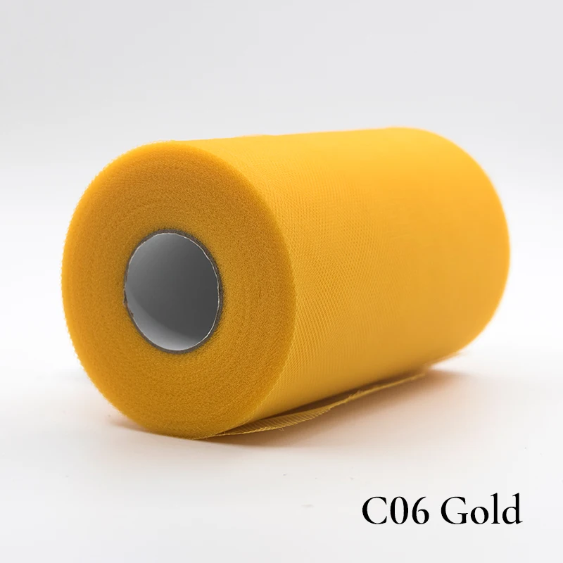 06Golden Рулон тюля, 100 ярдов, органза, свадебное украшение, пачка для детского душа, рулон тюля, 15 см, украшение для вечеринки и мероприятий, декор для помолвки - Цвет: 06Golden